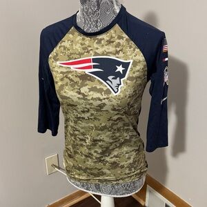 Nike New England Patriots Camouflage and Navy Tee